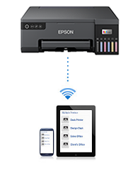 Search for the printer via Wi-Fi